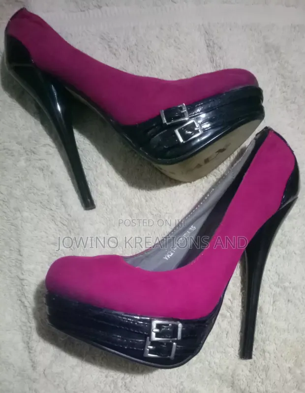 Viatu vya Safetoe vya Wanawake Pinki vya Stiletto - Size 35 - 1