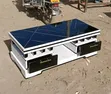 Meza ya Kahawa Nyeusi ya Kisasa Yenye Uhifadhi - 2