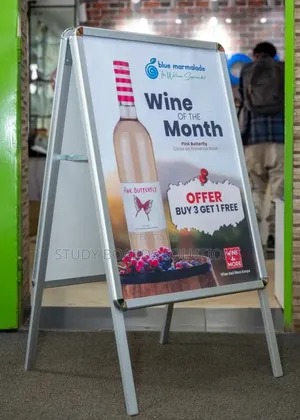 A1 Standing Display Stand - Mabango & Matangazo