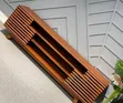 Luxury Slatted Wooden TV Stand - 1