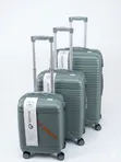Seti ya Vipande 3 vya Trolley Suitcase - Mizigo Nyeusi Nyeusi - 1