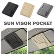 Car Sun Visor Card Holder - Fine Texture Leather - 2