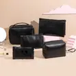 5pcs Vegan Leather Travel Makeup Cosmetic Bags - 1