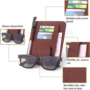 Compact & Lightweight Multifunction Clamp-on Sun Visor Organizer