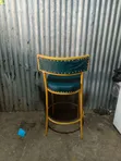 Modern Luxury High Bar/Counter Chair - Green & Gold - 2