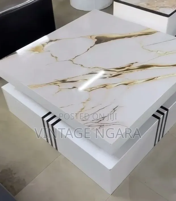 Modern Square Marble Top Coffee Table - 1