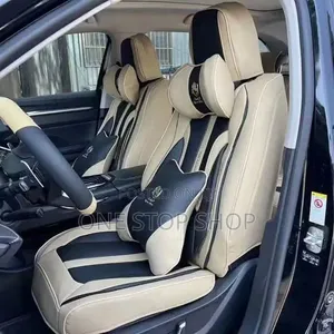 Vifuniko vya Kiti vya Kifahari vya Ferrari Nyeusi na Mto wa Mgongo na Shingo