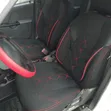 BlackVip Premium Diamond Leather Seat Covers with Red Piping - 2