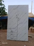 Modern 2-Door Wooden Wardrobe with Mirror - 2