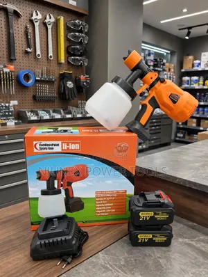 Works Cordless Paint Spray Gun (21V) with Battery
