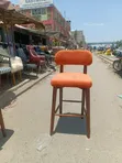 Modern High Counter Chairs with Wooden Frame - 1