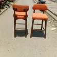 Modern High Counter Chairs with Wooden Frame - 2