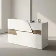 Imported White Reception Table - 1600mm - 2