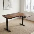 Height Adjustable Curved Gaming Desk - 1.4m - 2