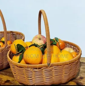 Vintage Willow Style Rattan Baskets (Set of 3)