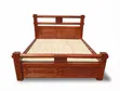 Handcrafted Solid Wood Bed Frame with Carved Panels (Queen) - 1