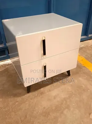 Imported Contemporary Two-Drawer Bedside Table