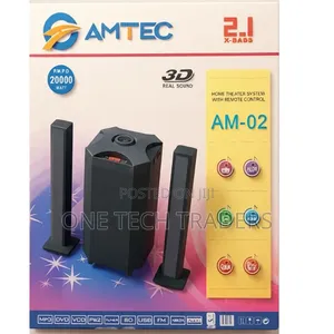 Amtec AM-02 2.1CH Woofer System - Bluetooth, USB, SD, FM, Remote