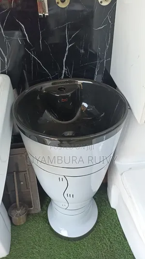 Abb Beseni la Kusimama Pekee na Kifuniko Nyeusi