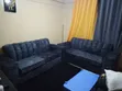 Dark Gray Three-Seater Sofa with Chaise - 1