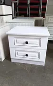 Imported Contemporary Two-Drawer Bedside Table - White - 2