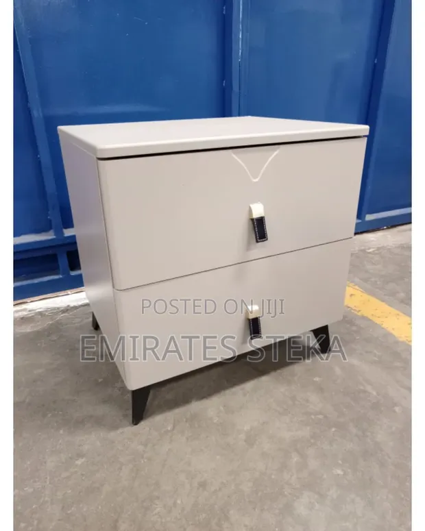 Quality Imported Contemporary Two-Drawer Bedside Table - 1