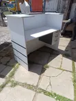 Receptionist Desk with Storage - 1m - 3