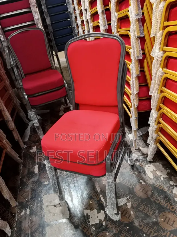 Red Velvet Heavy Duty Conference Chairs - Brand New - 1