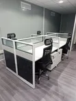 4-Way Office Working Station with Partitions - 2