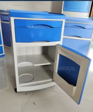 Kabati ya Kando ya Kitanda Imara yenye Droo Nyingi