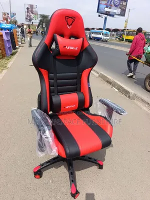 Kiti cha Michezo cha Rangi Nyekundu na Nyeusi