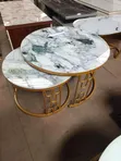 Gold Marble Effect Nesting Tables - 1