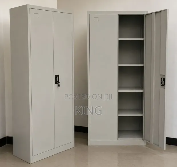 Boss Office Products Metal Storage Cabinet - Lockable Steel Filing Cupboard - 1