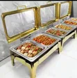 2-Insert Golden Fancy 8L Chafing Dish With Stand - 4
