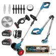 Foldable Cordless Lawn Mower with Wheels - 1