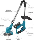 Foldable Cordless Lawn Mower with Wheels - 2