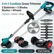 Foldable Cordless Lawn Mower with Wheels - 4