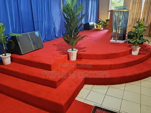 Long Life Red Delta Wall-to-Wall Carpet (4mm)