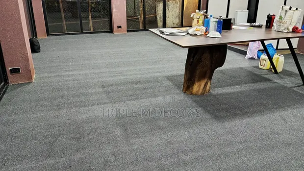 Grey Commercial Polypropylene Carpet - 4mm Thickness - 1