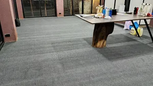 Grey Commercial Polypropylene Carpet - 4mm Thickness