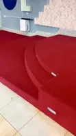 Red 4mm High-Density Carpet for Church Pulpit & Stage - 1