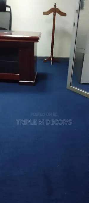 Blue & Grey 4mm Wall-to-Wall Office Carpet