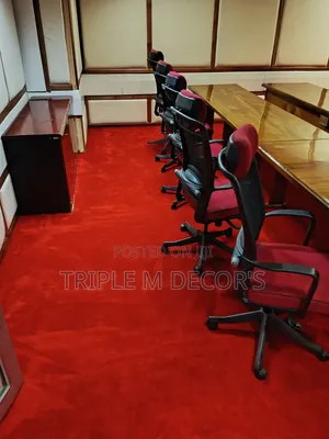 High Quality Red Plain 12mm Carpet for Offices