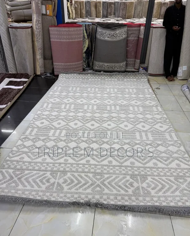 Bohemian Style Geometric 7x10 Home Floor Carpet - 1