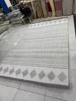 Carpet ya Chumba cha Kuishi ya Minimalist Boho Neutral 7x10 - 2