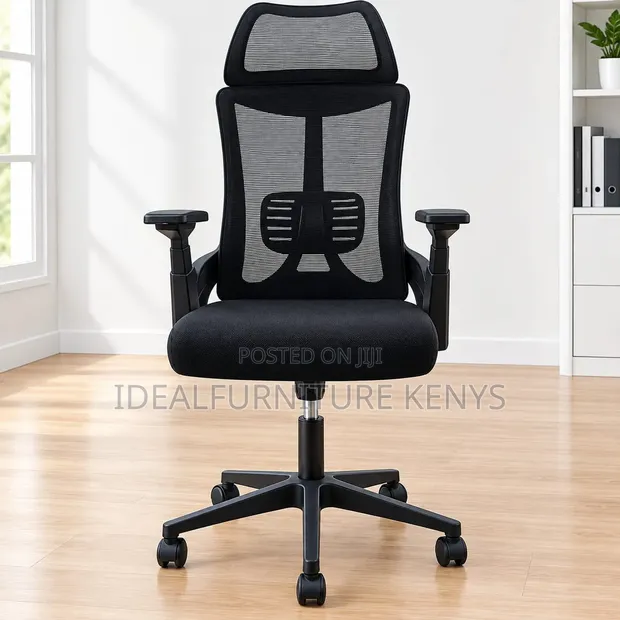 Executive Ergonomic Mesh Office Chair with Headrest - Brand New - 1