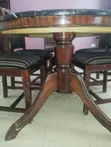 Seti ya Meza ya Kula ya Mahogany ya Viti 6 - 1