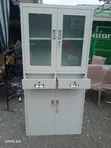 Brand New 2-Door Metal Filing Cabinet with Glass Top - 2