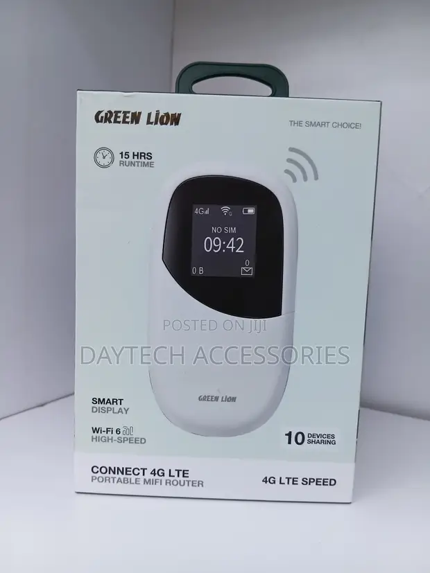 Green Lion 4G LTE Portable MiFi Router (White) - 1