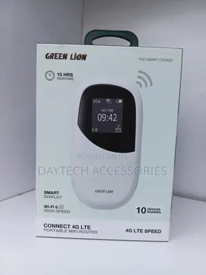 Green Lion 4G LTE Portable MiFi Router (Nyeupe)